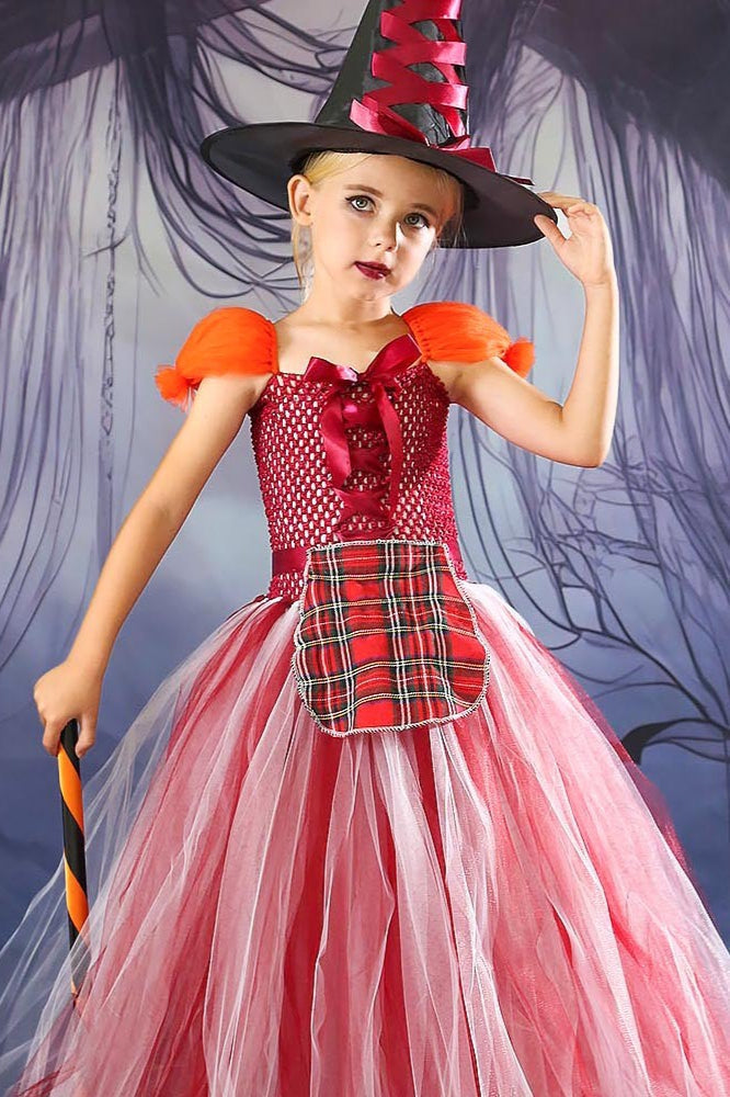 Witch Tulle Gown Kid Halloween Costume