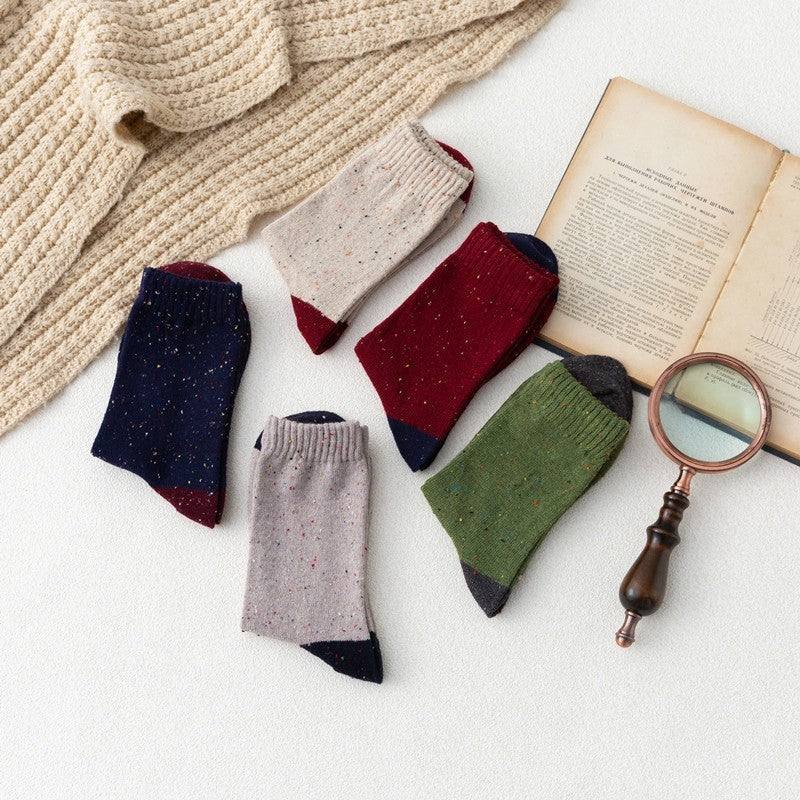 Soft Polka-Dot Lightweight Breathable Sock(A Set Of Five Pairs)