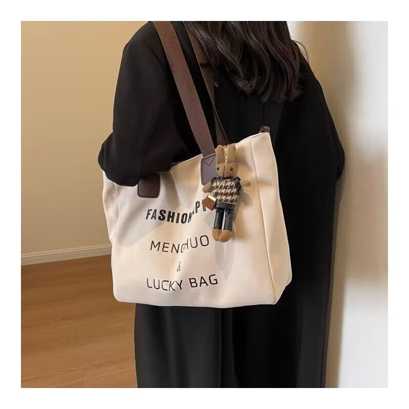 Letter Print Pouch Large Capacity Casual Shoulder Bag