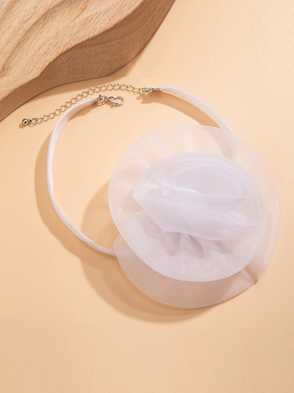 Three-Dimensional Flower Necklaces Accessories