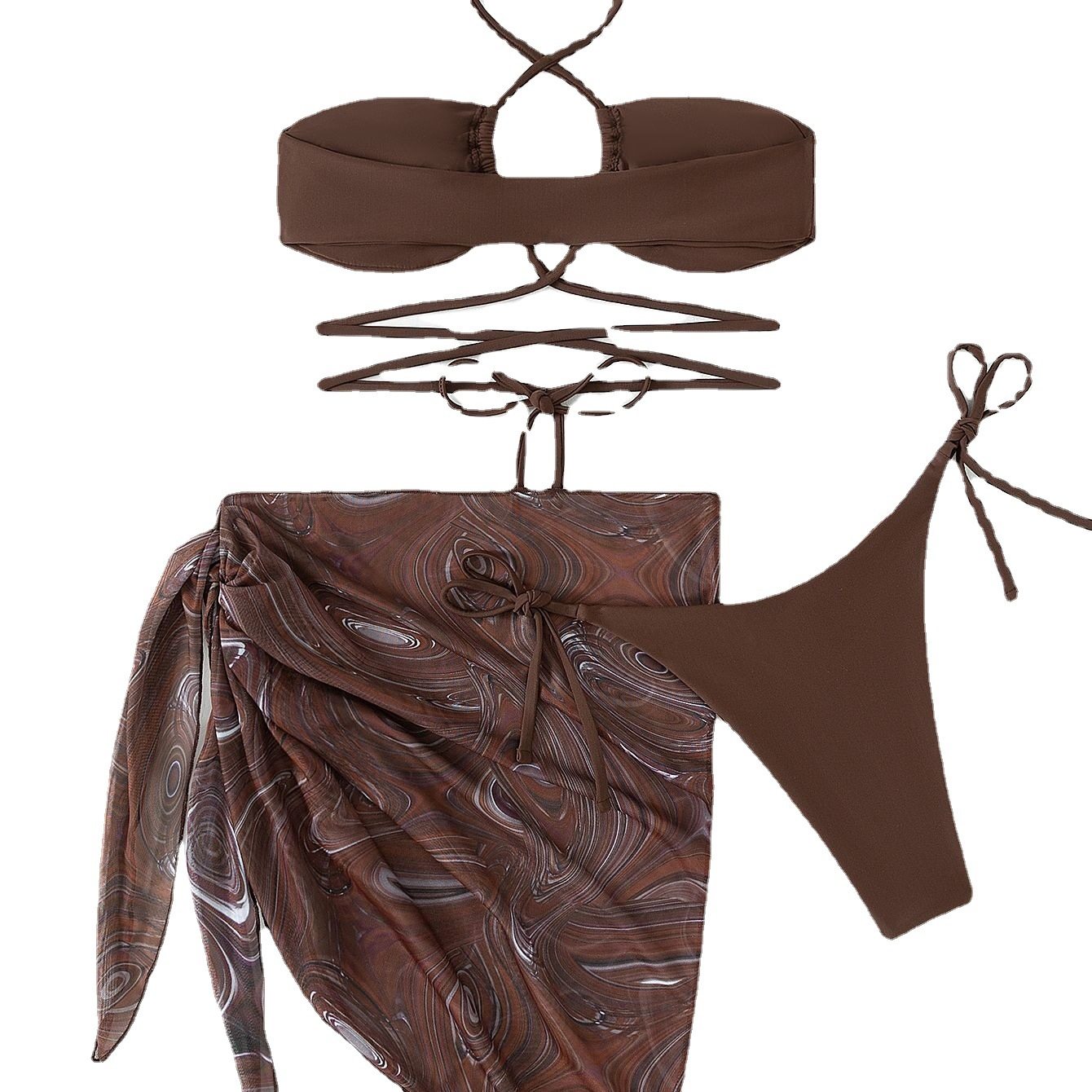 Bikini Set Women's Sexy Mesh Swimsuit