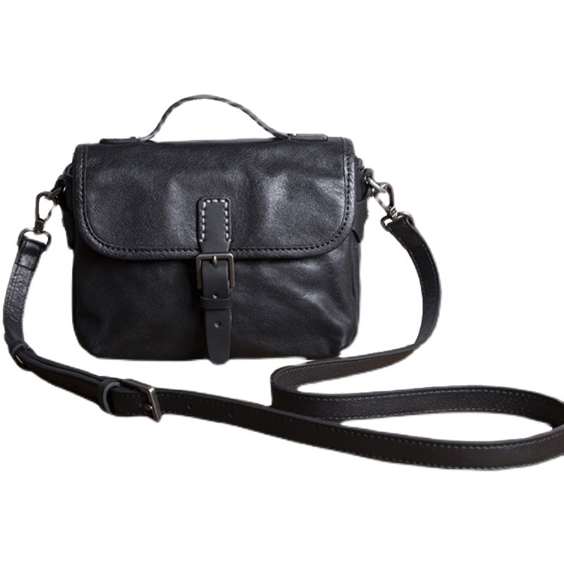 Men's Leather Handmade Shoulder Bag - Vintage Cowhide Crossbody Bags