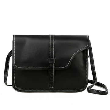 Vintage Leather Crossbody Shoulder Bag - Retro Minimalist Messenger Bags