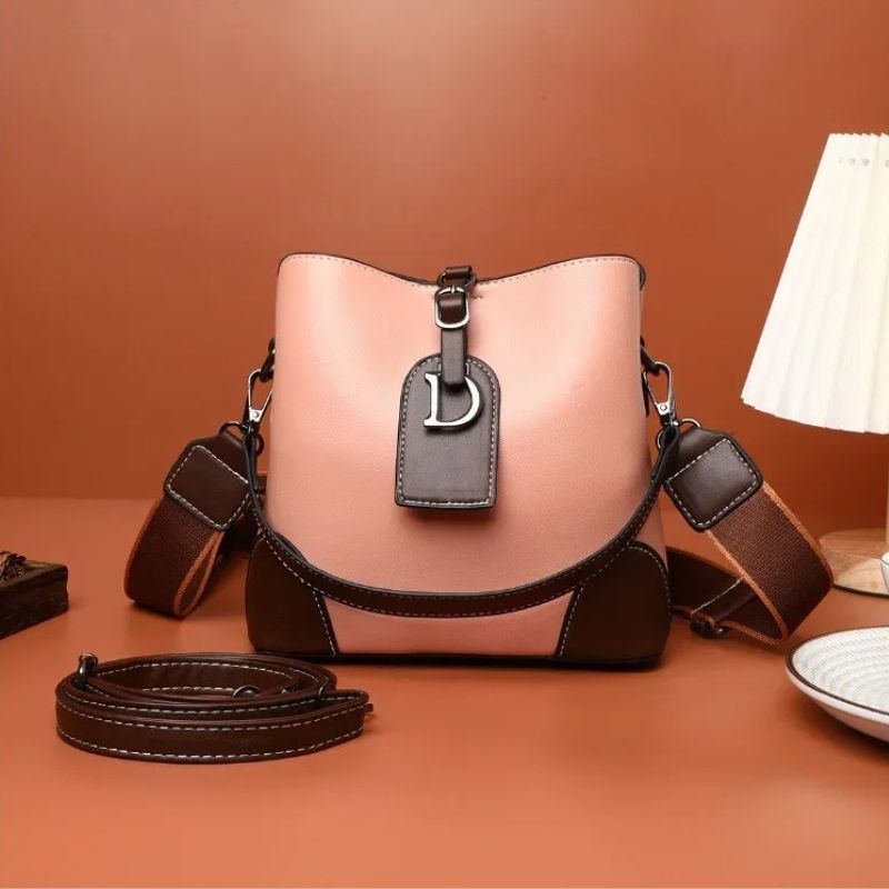Women's Luxury Travel Bag– Retro Textured Bucket Shoulder & Crossbody Bag
