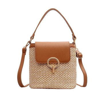 Beach Woven Bag for Women  Trendy Korean Bucket Style