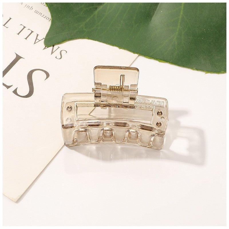 Transparent Macaron Color Rectangle Claw Clip