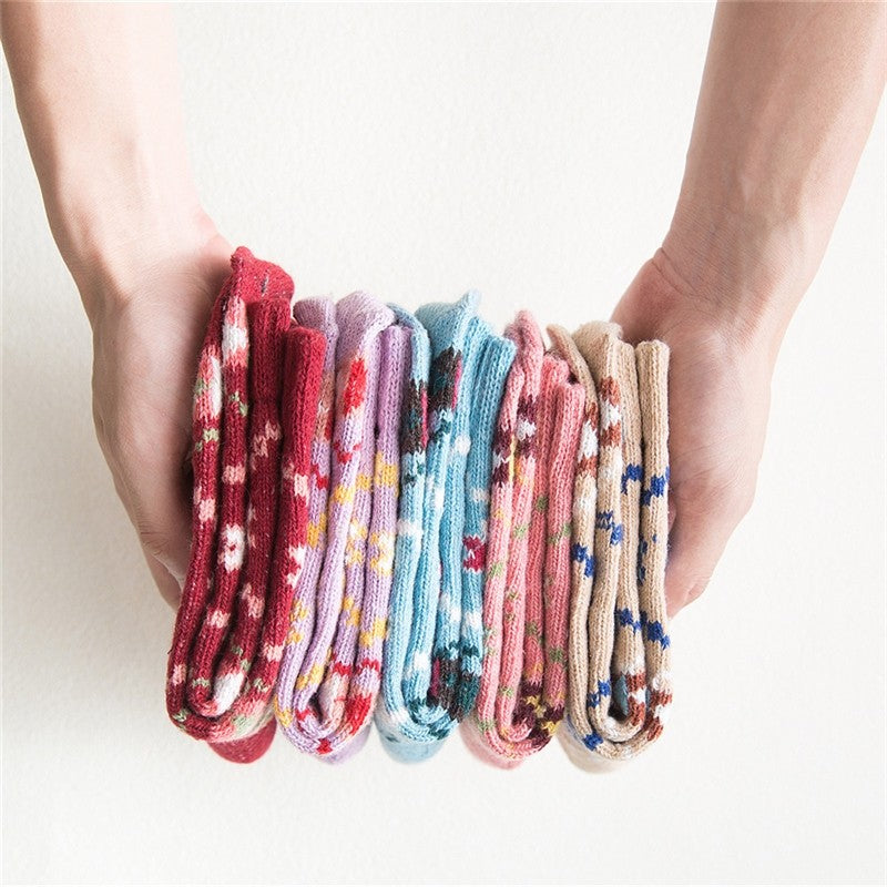 Casual Thick Simple Mid-Calf Length Sock(A Set Of Five Pairs)