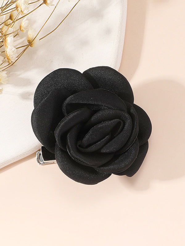Solid Color Three-Dimensional Flower Brooch Accessories