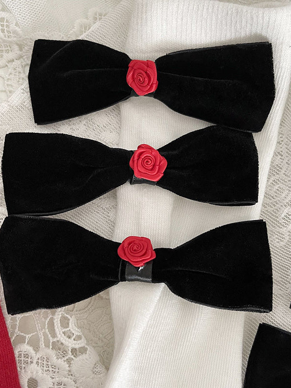 Fashion Bowknot Contrast Color Socks Accessories