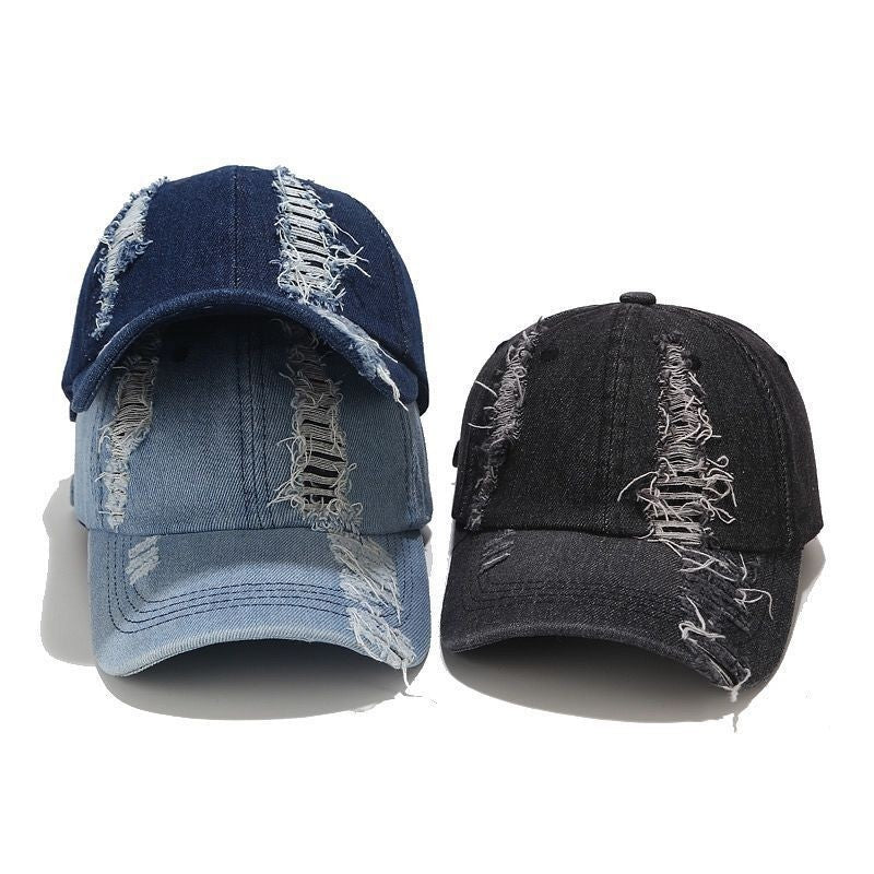 Denim Ripped Vintage Hats