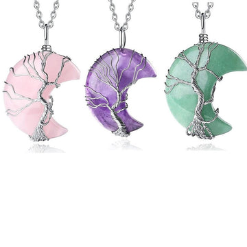 Moon Wire Wrap Pendant