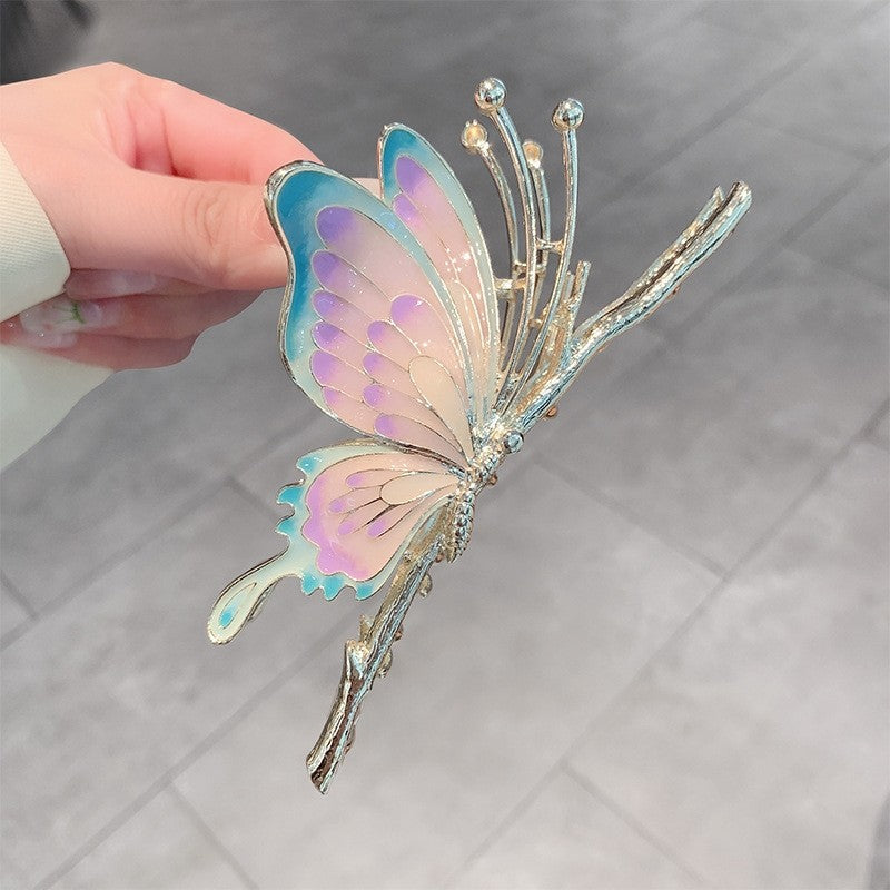 Elegant Branch Butterfly Hair Claw Clip