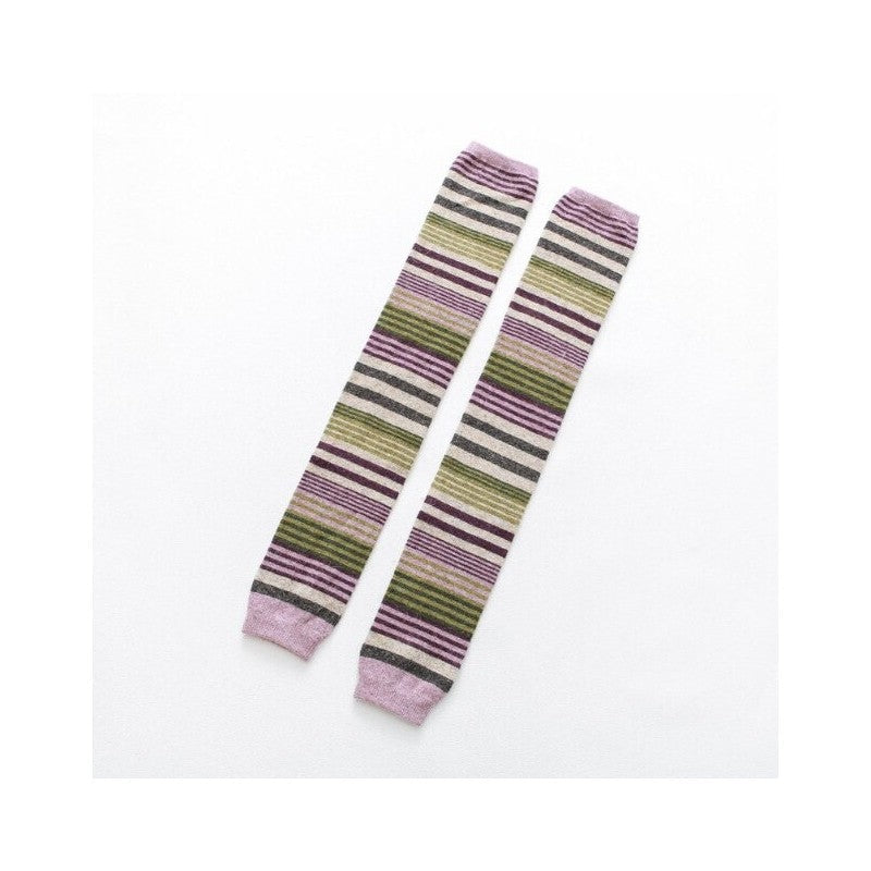 Colorful Striped Knee Length Sock Cover