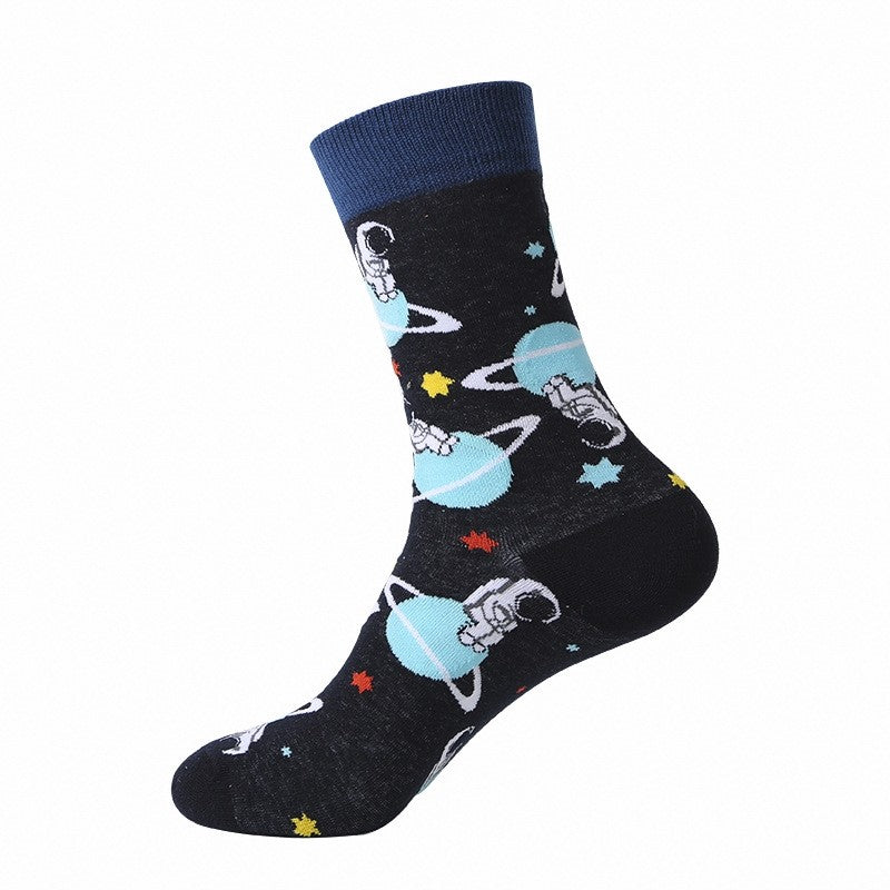 Unisex Astronaut Durable Cotton Socks