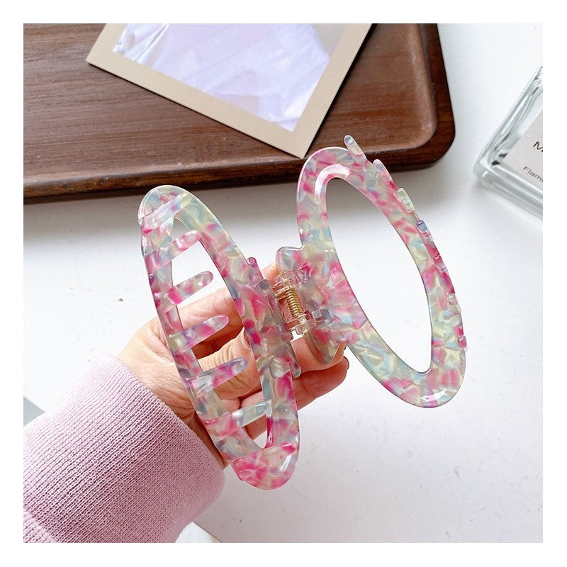 Hollowed Out Oval Hair Claw Clip