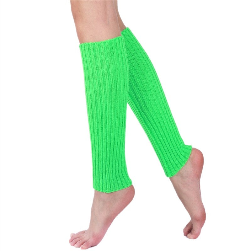 Solid Color Knitted Ankle Leg Warmers