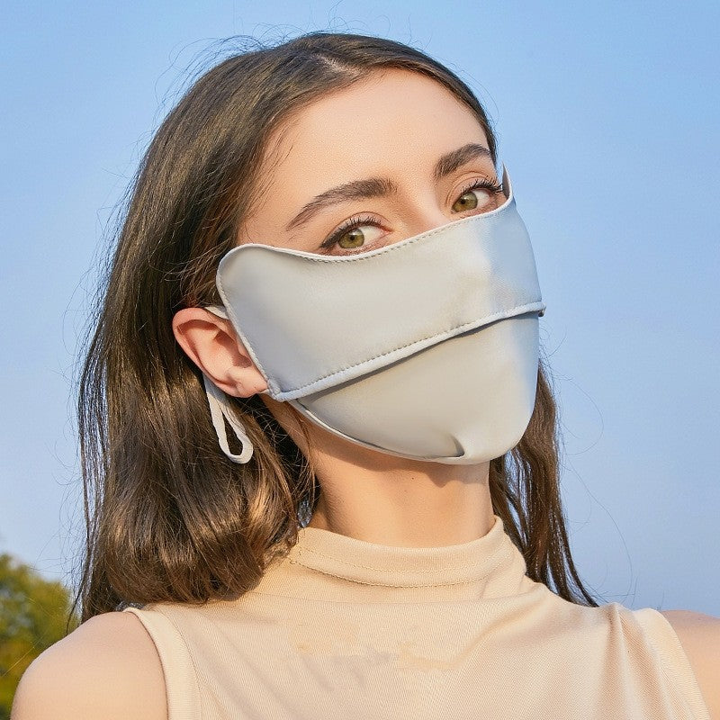 Solid Color Breathable Sun Protection Face Mask