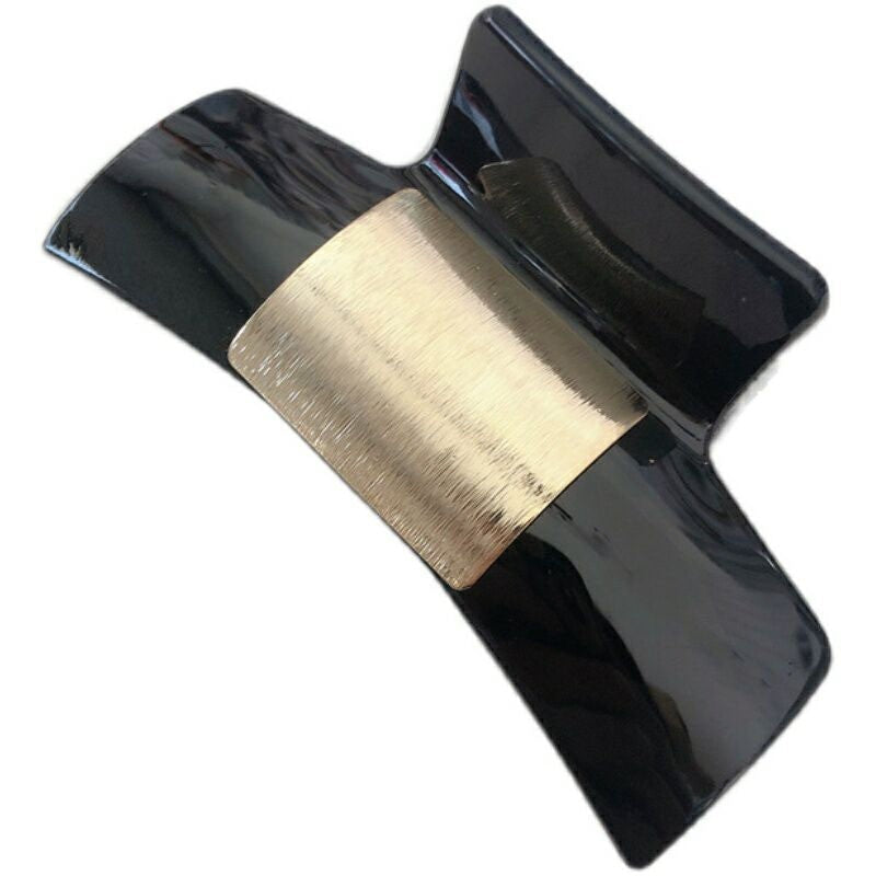 Vintage Metallic Geometric Hair Claw Clip