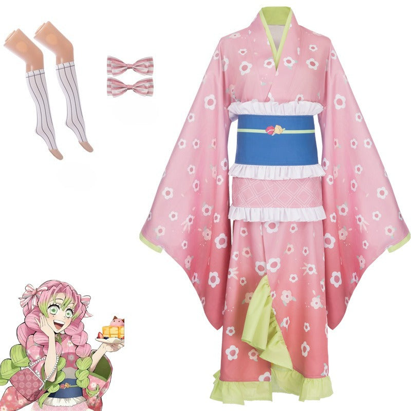 Demon Slayer Kimetsu no Yaiba Mitsuri Kanroji Cosplay Costume