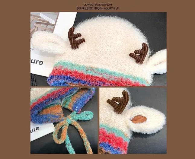 The FestiveKnit Antler Hat - 3-in-1 Warmth, Fun, and Festive Style + 50% OFF!