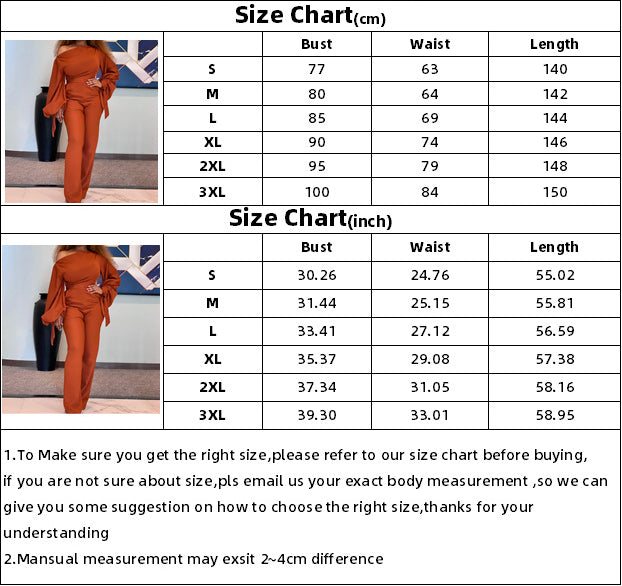 Sexy One Shoulder High Waist Plus Sizes Wide Legs Jumpsuits