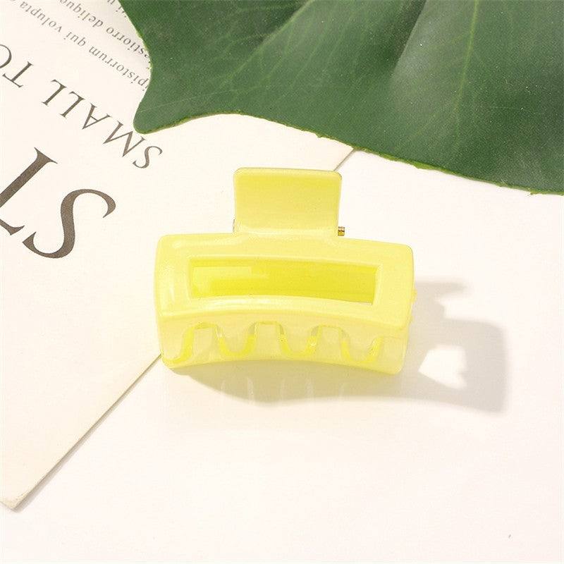 Transparent Macaron Color Rectangle Claw Clip