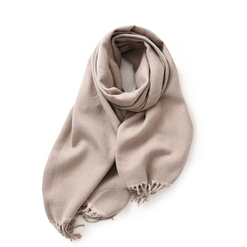 Solid Color Imitation Cashmere Warm Shawl Scarf