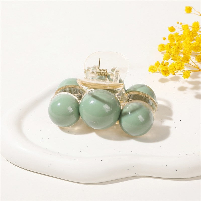 Minimalist Green Pearl Shark Claw Clip