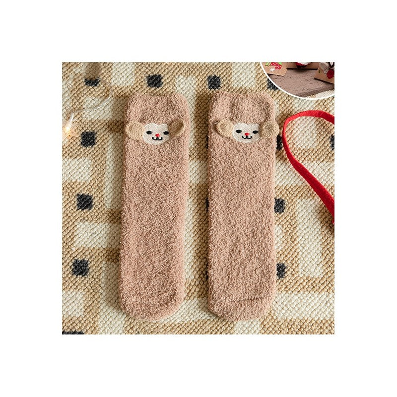 Christmas Lovely Coral Fleece Socks