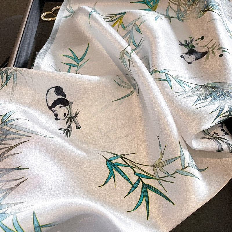 Malaysian Print Square Silk Scarf