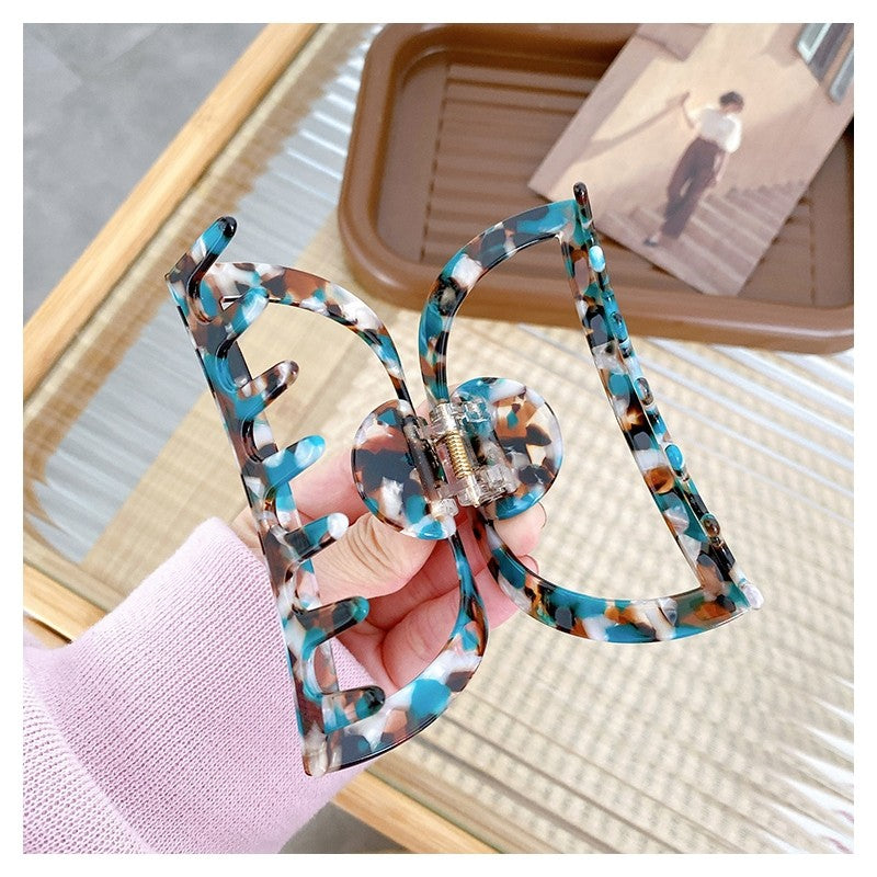 Vintage Cutout Semicircle Hair Claw Clip