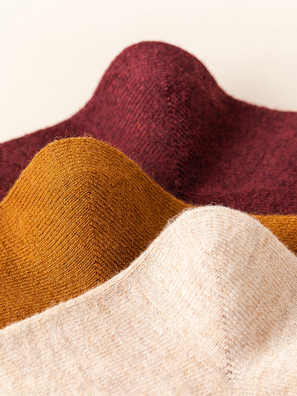 Casual Breathable Solid Color Mid-Calf Socks