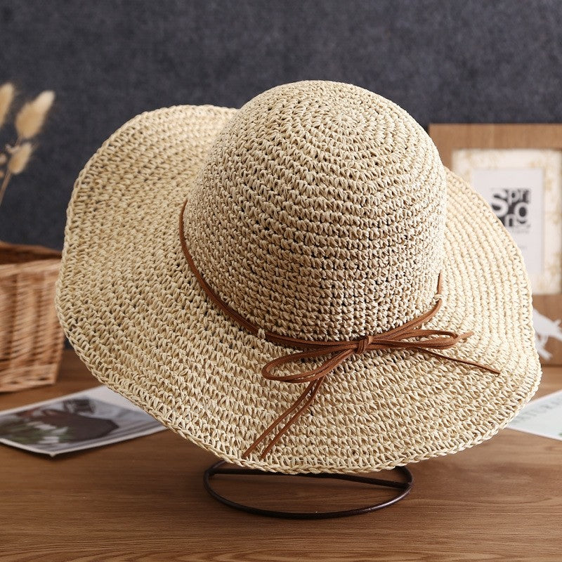 Stylish Wide Brim Sun Hat With Braided Straw Design