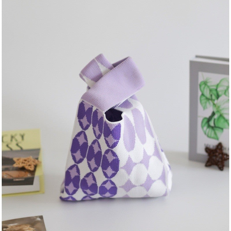 Knitted Tote Bucket Sling Bag