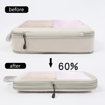 Compression Storage Bags for Clothes, Shoes & Toiletries