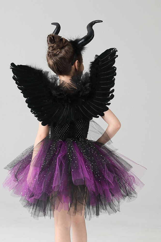 Maleficent Style Kid Halloween Costume