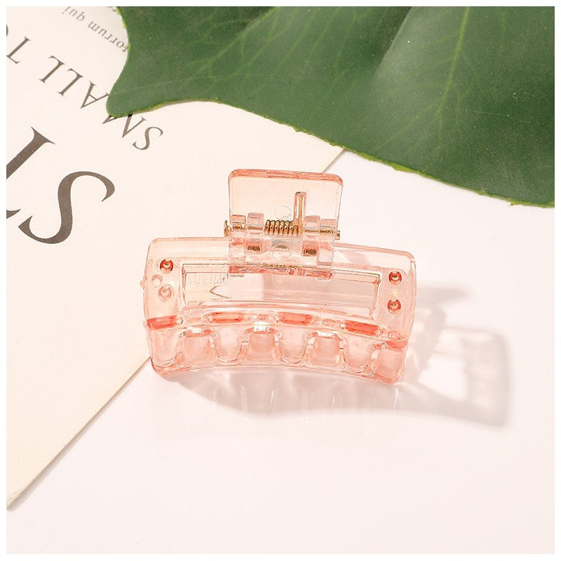 Transparent Macaron Color Rectangle Claw Clip