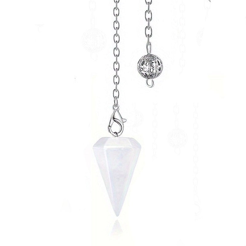 Hexagonal Faceted Cone Pendant Necklace