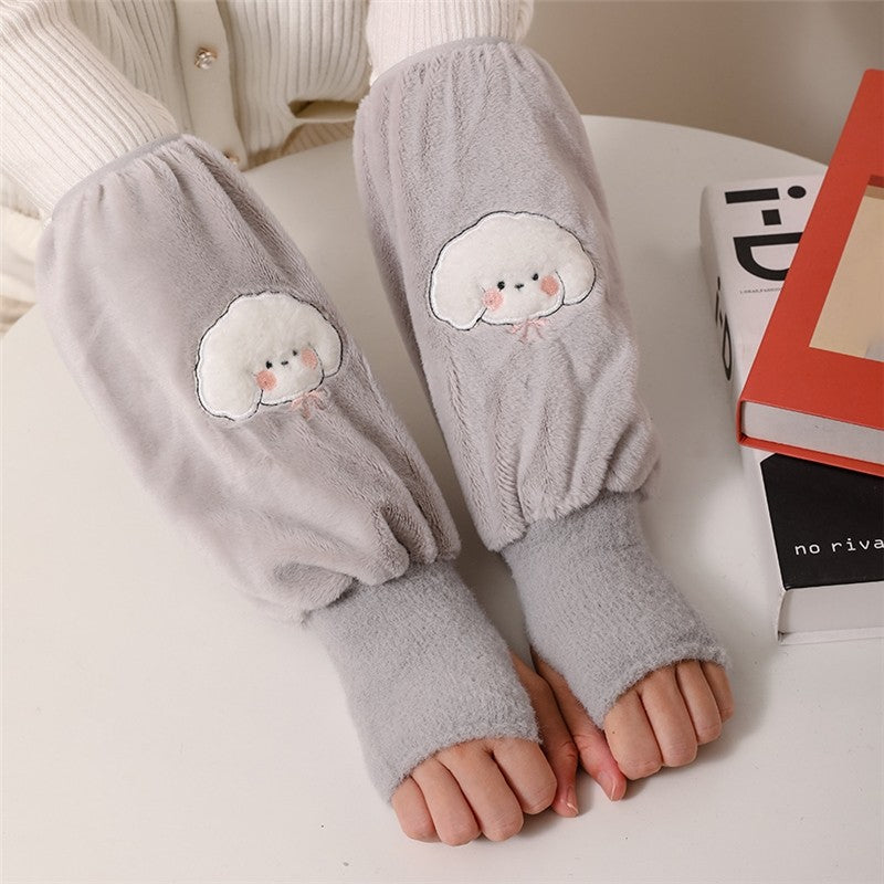 Embroidered Sleeve Cuffs And Gloves Combined Sleeve Covers