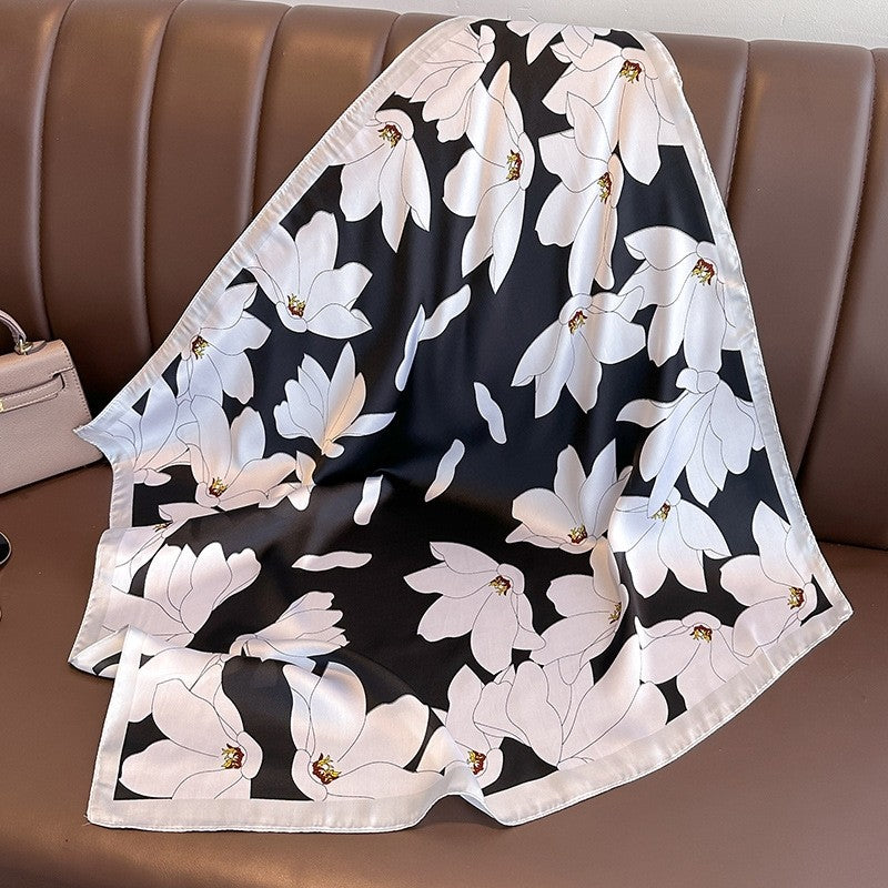 Malaysian Print Square Silk Scarf