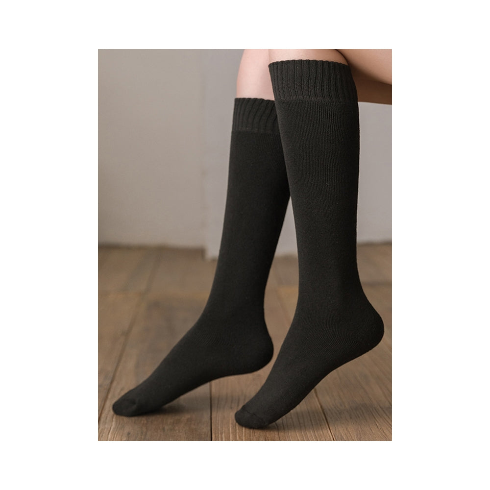 Casual Solid Skinny Sweat-Absorbing Keep Warm Solid Color Socks Accessories