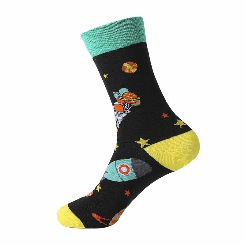 Unisex Astronaut Durable Cotton Socks