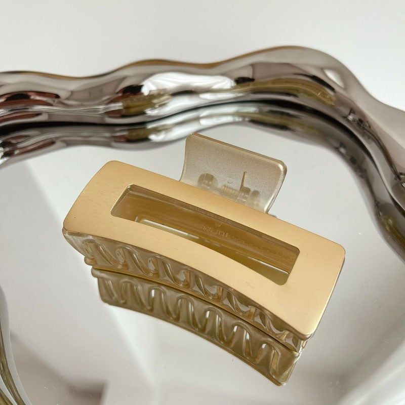 Vintage Metallic Pearl Hair Claw Clip