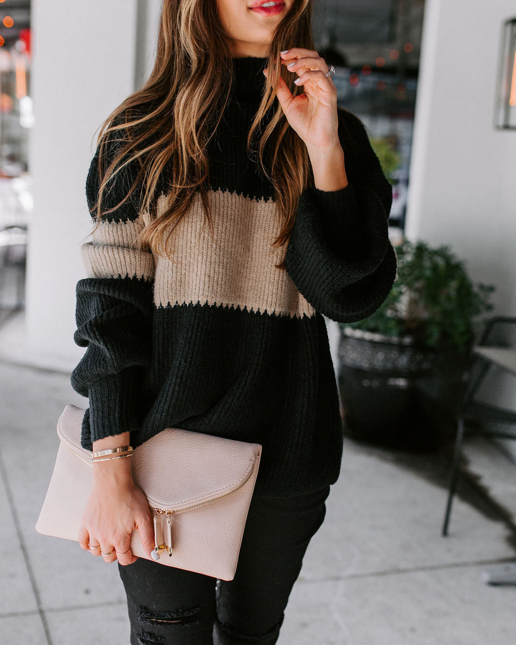 Memphis Colorblock Knit Sweater