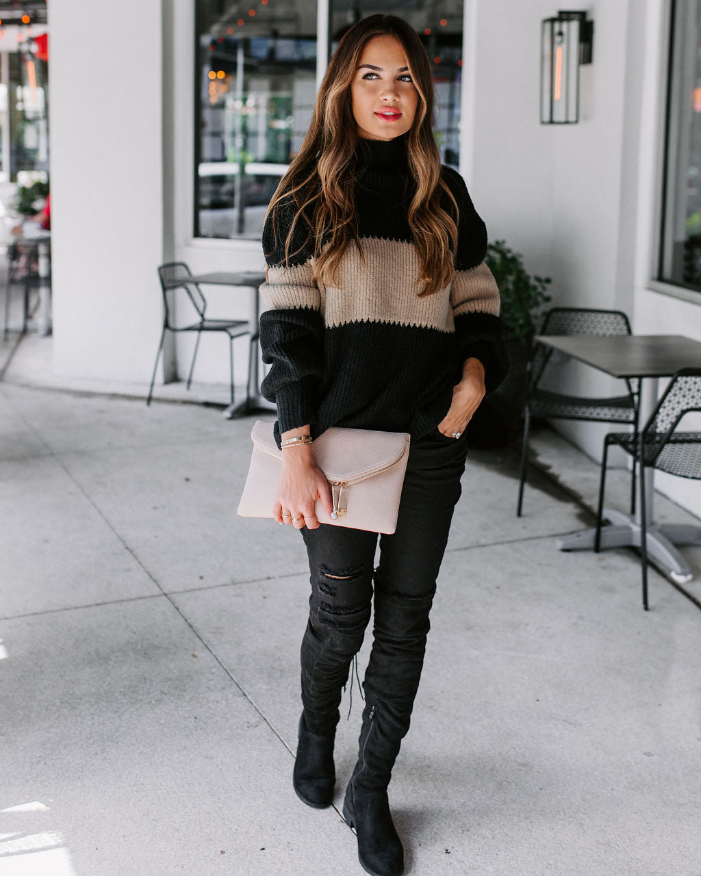 Memphis Colorblock Knit Sweater