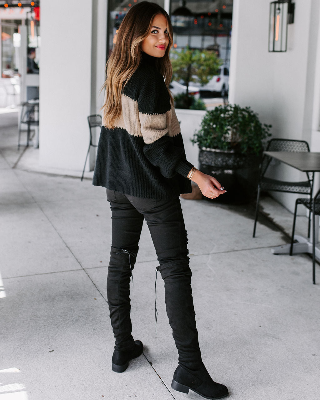 Memphis Colorblock Knit Sweater