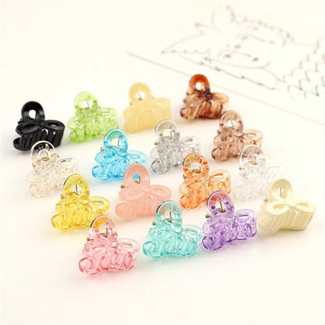 Small Transparent Colored Hair Claw Clip