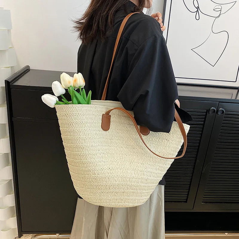 Luxury Designer Straw Tote Bag for Women