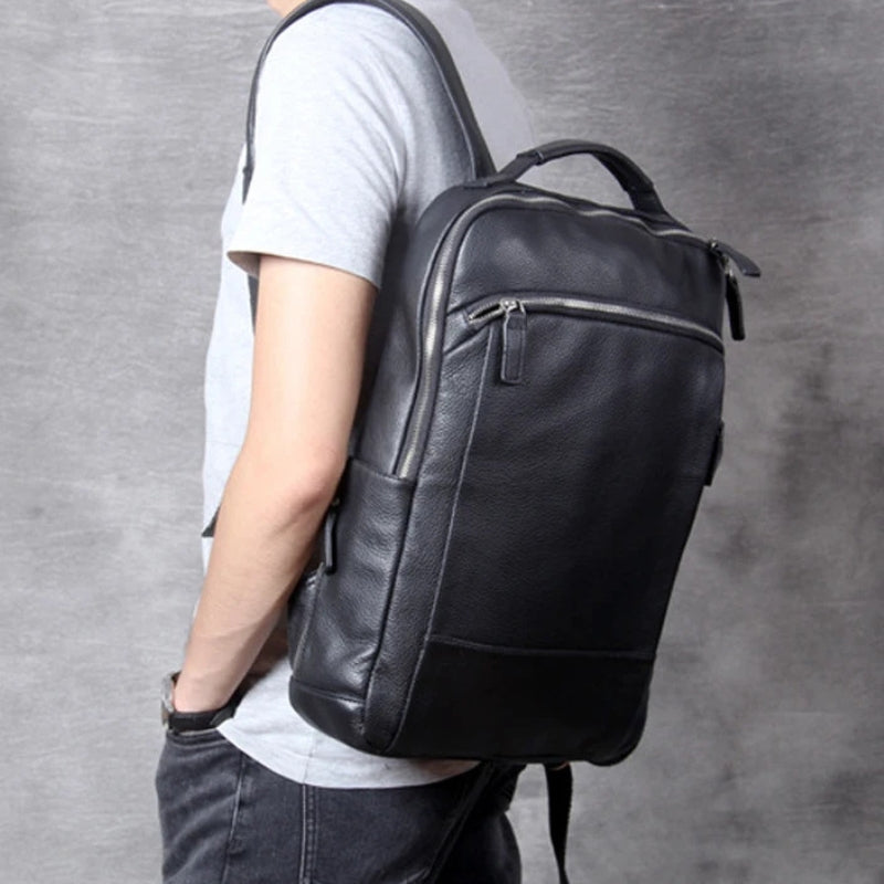 Vintage Crazy Horse Leather Men Backpack - Professional Daily Men’s Business Bag