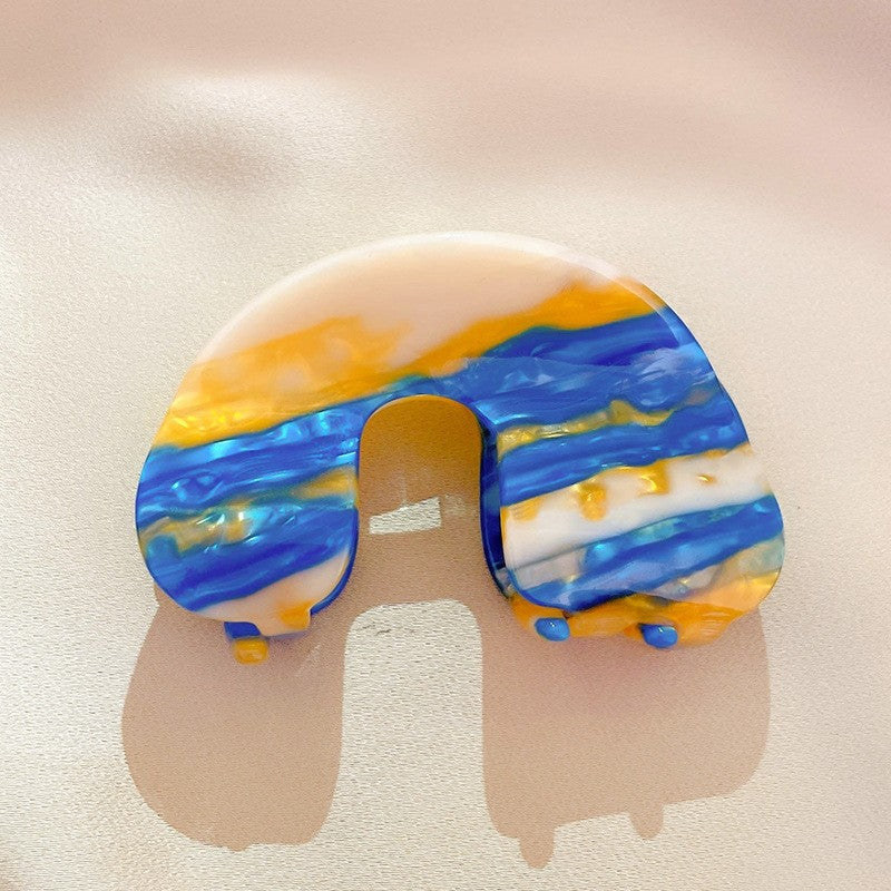 Colorful Geometric Acetate Hair Claw Clip